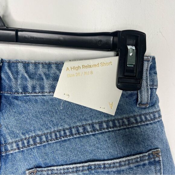 Abrand Jeans A High Relaxed Short Salty Blue 25 - Picture 4 of 6